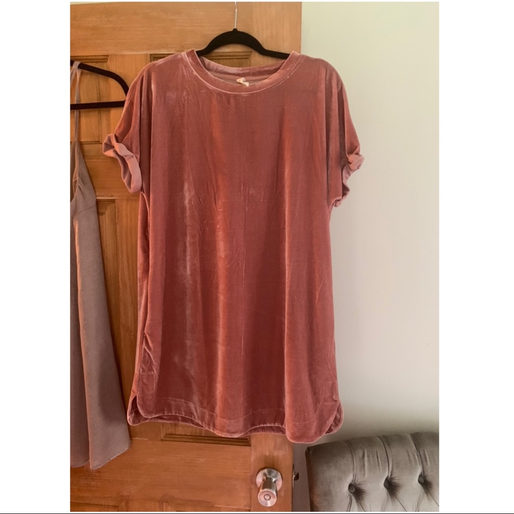 Salmon Velvet Wishlist Dress